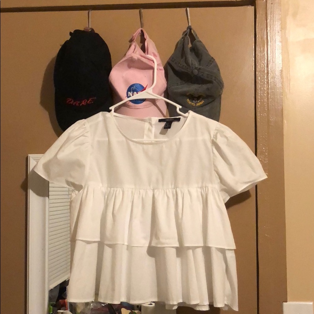 4for20 White ruffle top